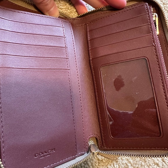 Coach Tan Leather Women's Wallet - Picture 2 of 5